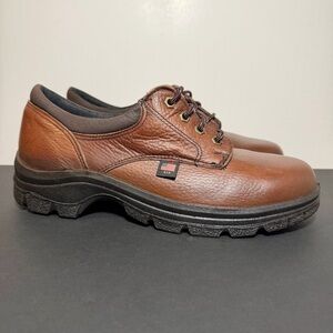 THOROGOOD Boots Mens Size 8 Wide Leather Safety Toe Slip Resistant EH 804-4760